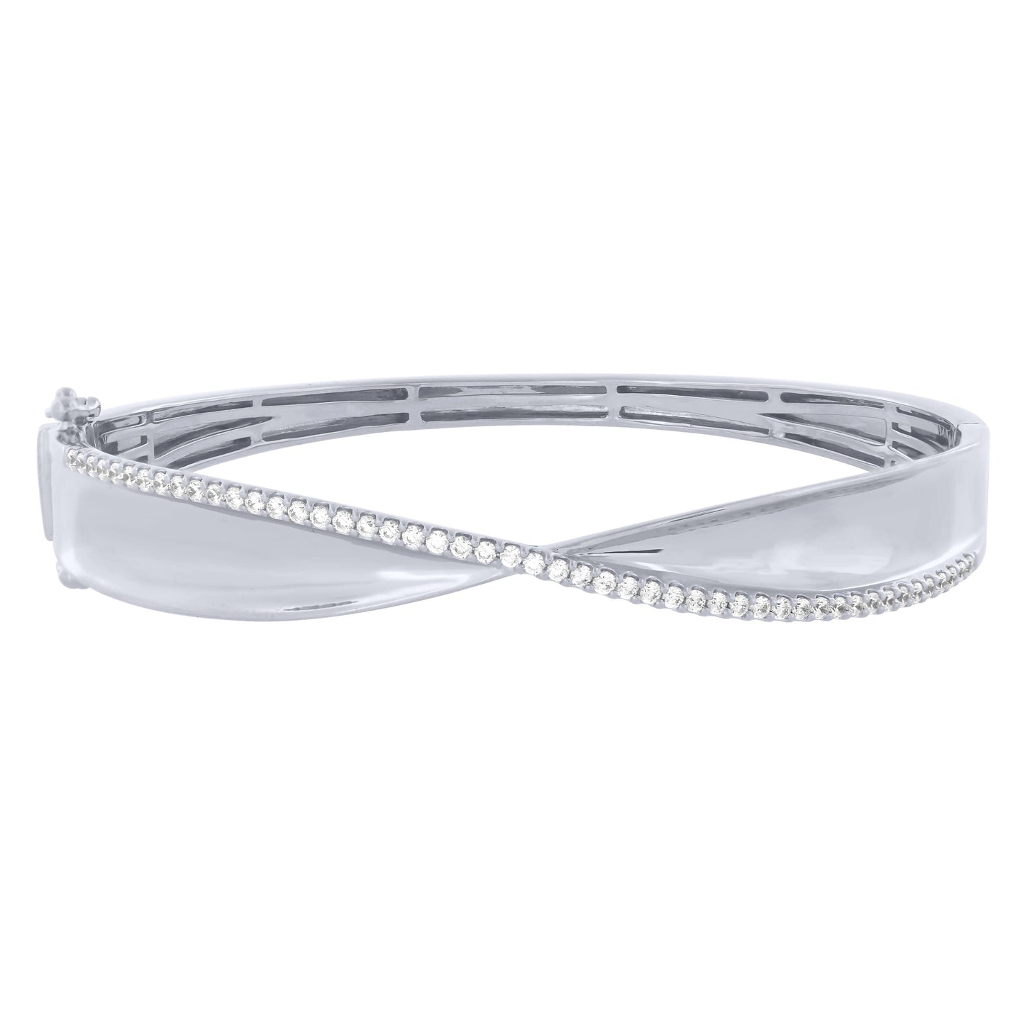 Sterling Silver 3/4Ctw Diamond Bangle (6738322489499)