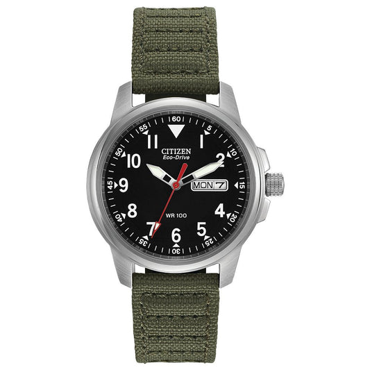 CITIZEN Eco-Drive Weekender Garrison Mens Stainless Steel (8434910724326)