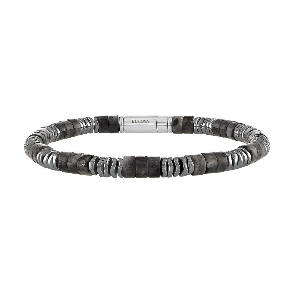 White Sterling Silver Marine Star Collection Mens Bracelet (042429596023) BVB1026-WSBF