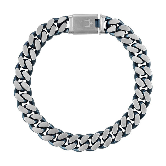 White Steel Classic Collection Mens Bracelet (042429595262) BVB1078-SLSTNA