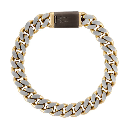 Two-tone Stainless Steel Classic Collection Mens Bracelet (042429602069) BVB1181-GOSTNA