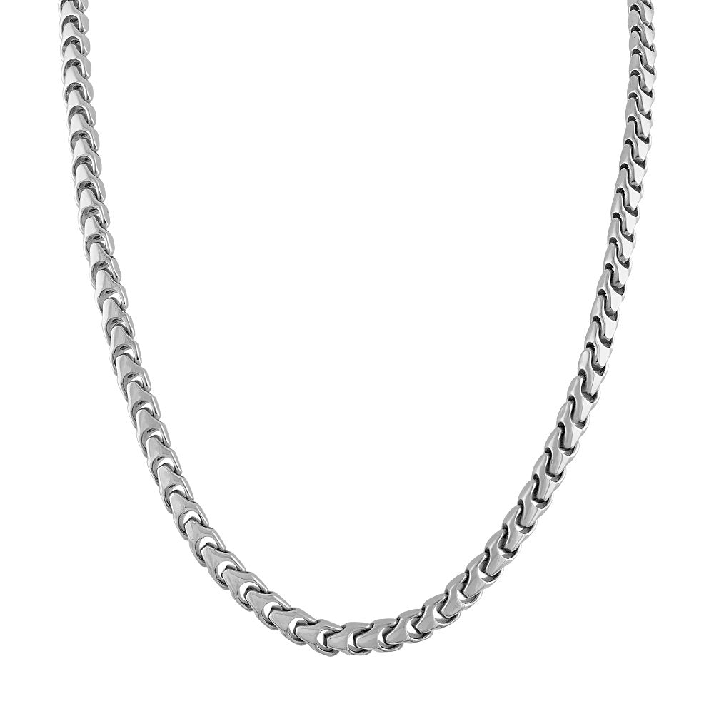 White Steel Bulova Link™ Collection  Mens Necklace (042429595514) BVC1057-NSTNA
