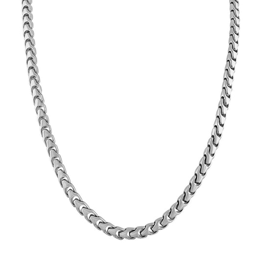 White Steel Bulova Link™ Collection  Mens Necklace (042429595514) BVC1057-NSTNA