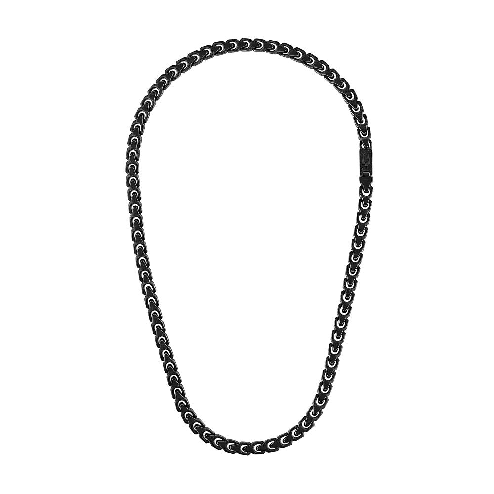 Black Steel Bulova Link™ Collection  Mens Necklace (042429595194) BVC1058-BASTNA