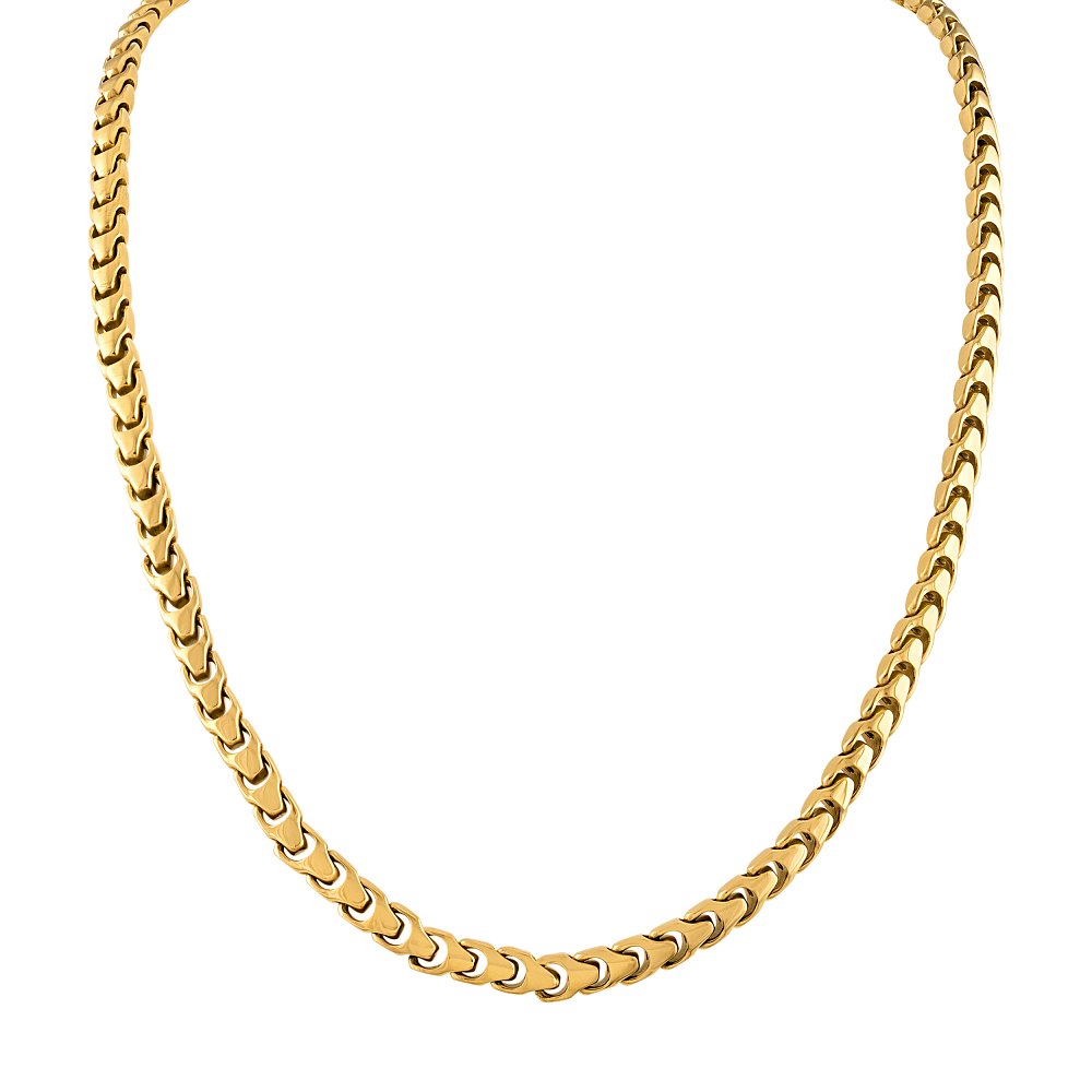 Yellow Steel Bulova Link™ Collection  Mens Necklace (042429595538) BVC1058-GSTNA