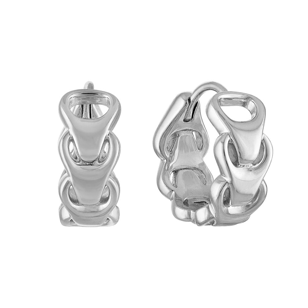 White Sterling Silver 925 Bulova Link™ Collection  Mens Earring (042429602106) BVE1020-WSNA