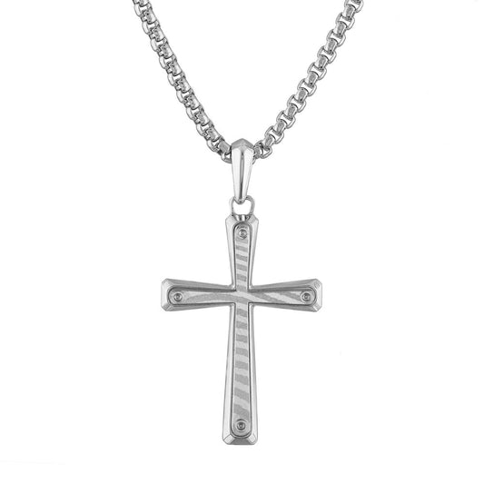 White Sterling Silver Icon Collection Mens Pendant (042429595972) BVP1004-WMMNA