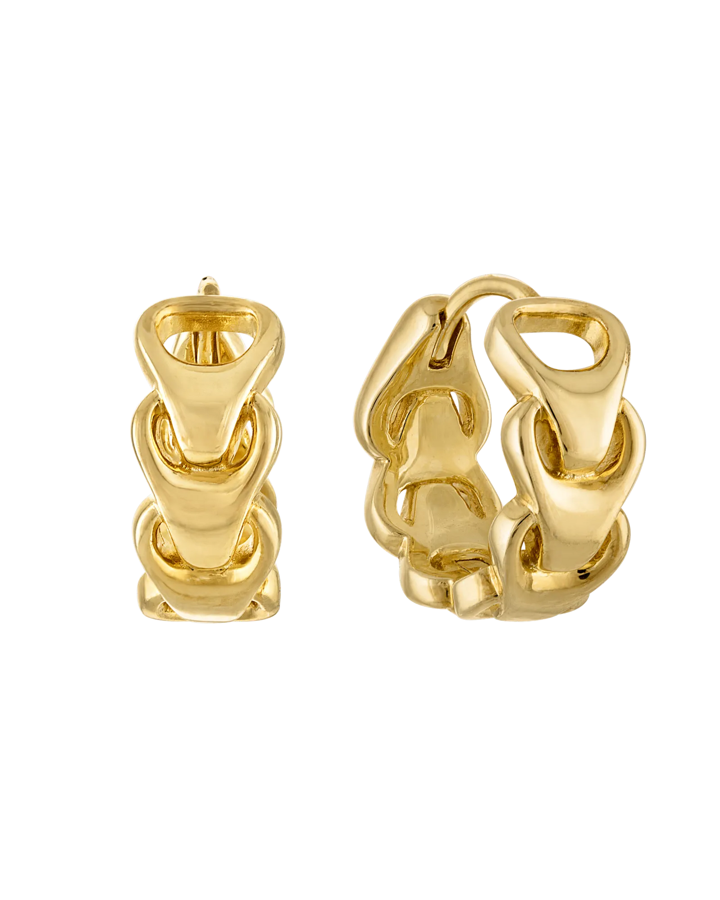 Yellow 14K Yellow Gold Plated Bulova Link™ Collection  Mens Earring