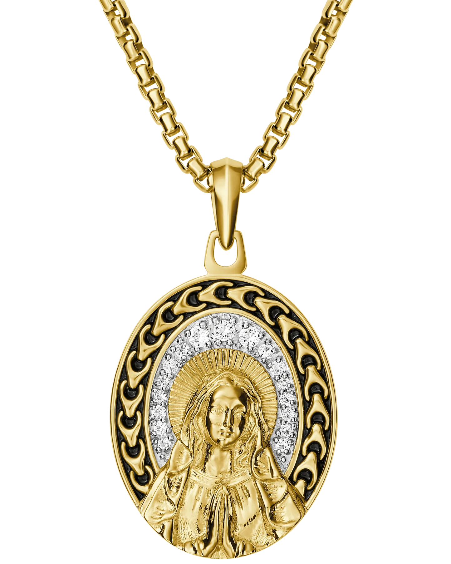 Yellow 14K Yellow Gold Plated Sterling Silver Bulova Link™ Collection  Mens Pendant