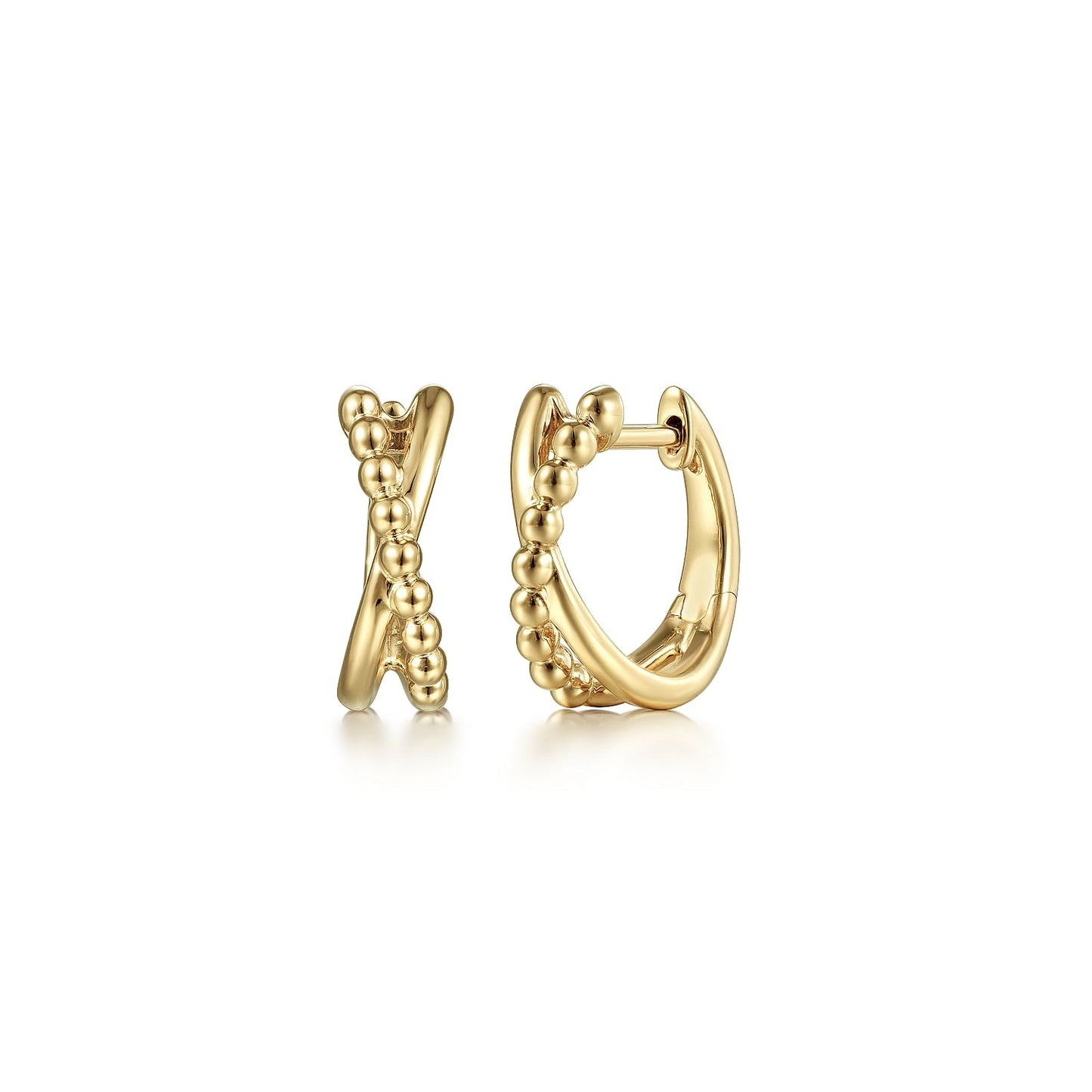 Gabriel & Co. Gold Twisted Huggie Earrings (8931378987238)