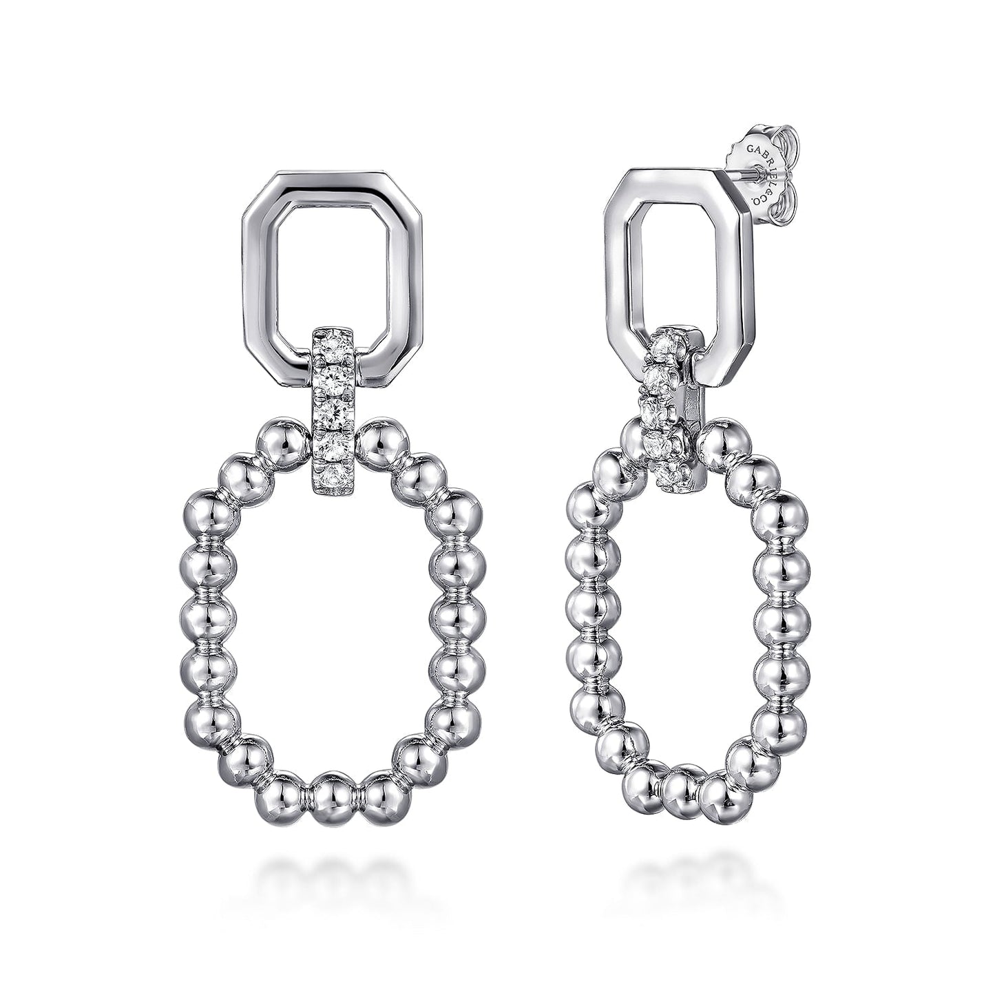 White Sapphire Earrings