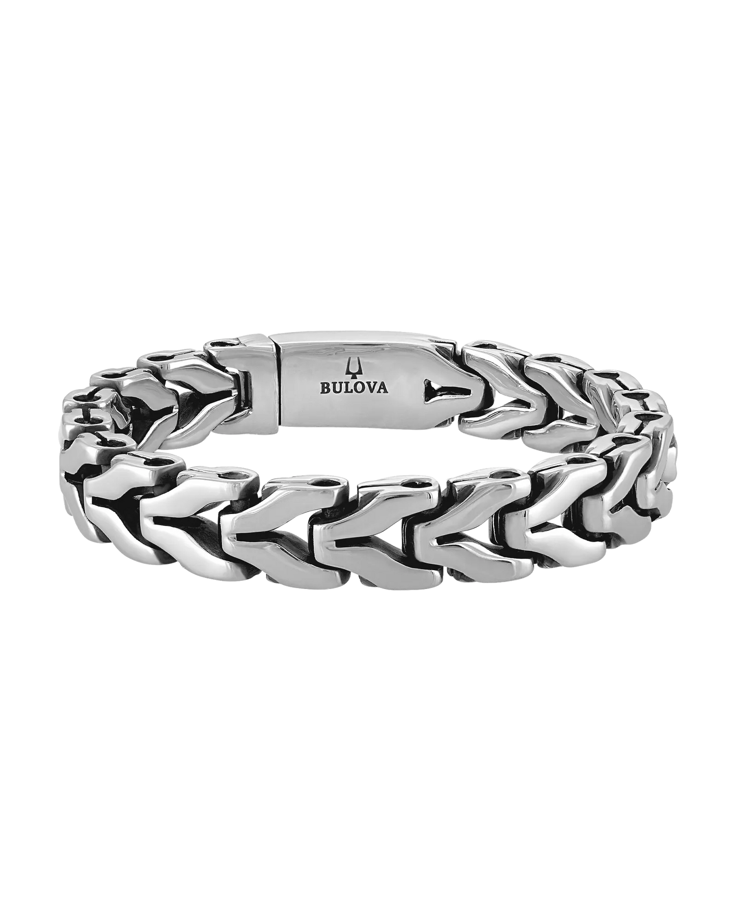 White Stainless Steel Icon Collection Mens Bracelet