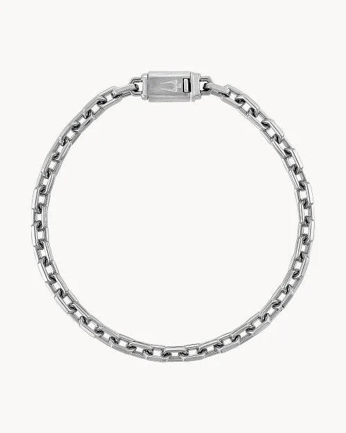 White Stainless Steel Icon Collection Mens Bracelet