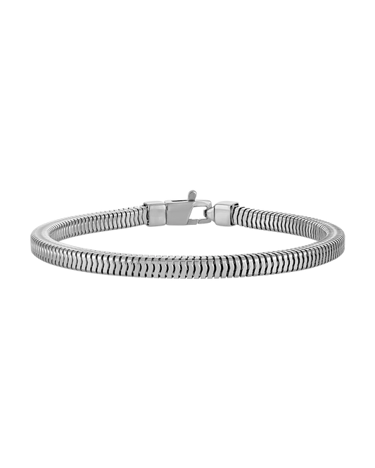 White Sterling Silver 925 Icon Collection Mens Bracelet