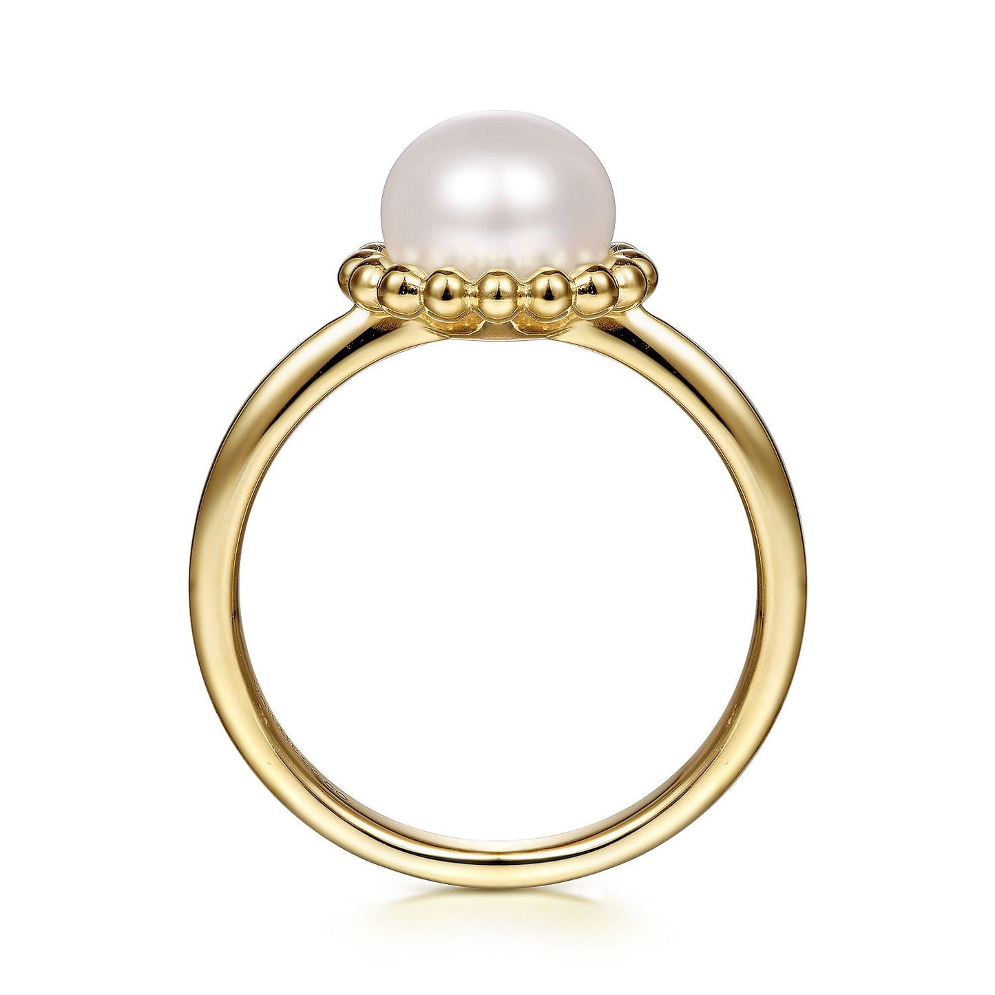 Gabriel & Co. 14K Yellow Gold 7.5mm Pearl Ring (8931380658406)