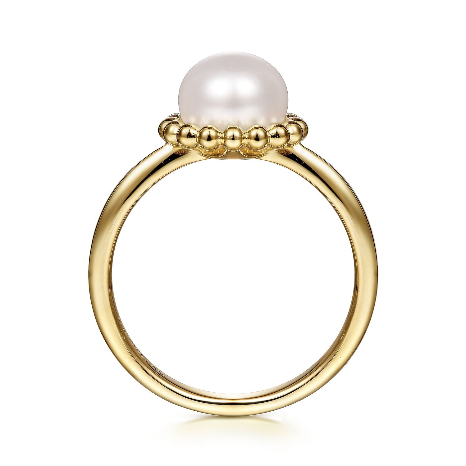 Gabriel & Co. 14K Yellow Gold 7.5mm Pearl Ring (8931380658406)