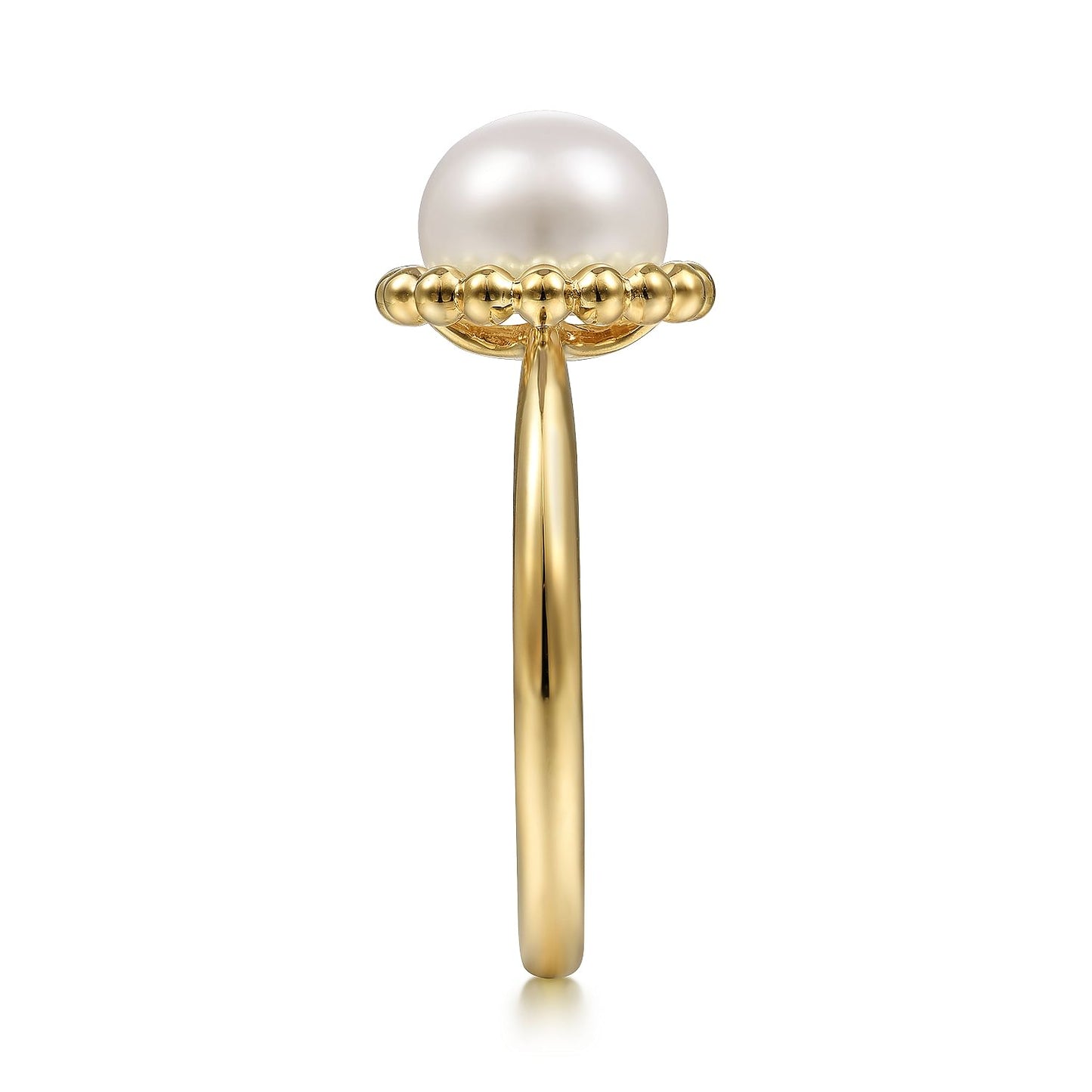 Gabriel & Co. 14K Yellow Gold 7.5mm Pearl Ring (8931380658406)