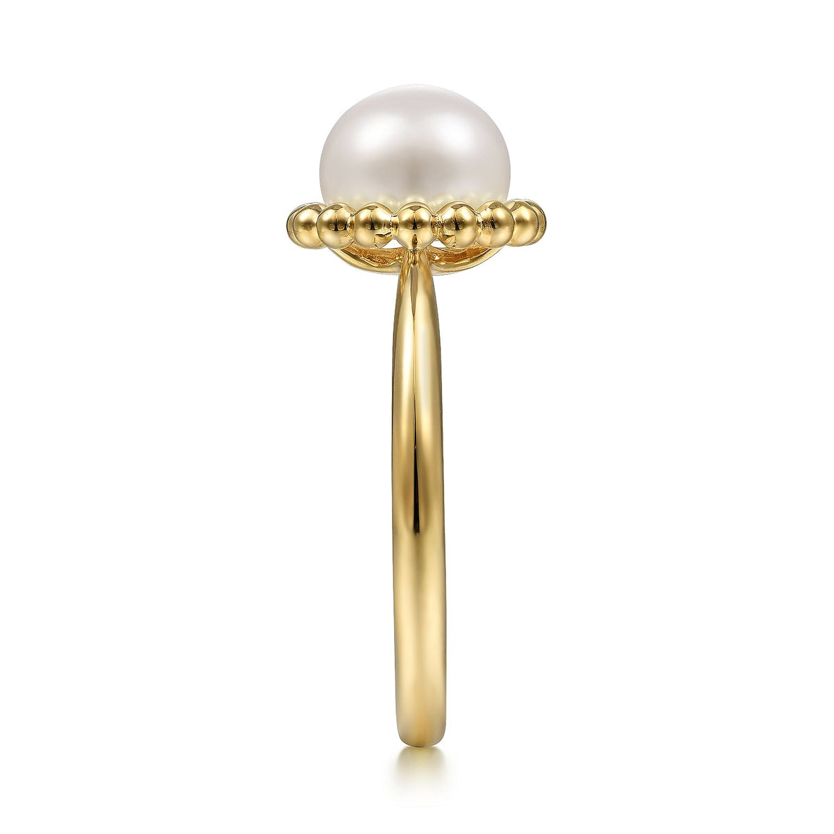 Gabriel & Co. 14K Yellow Gold 7.5mm Pearl Ring (8931380658406)