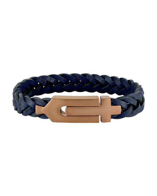 Navy Steel Marine Star Collection Mens Bracelet