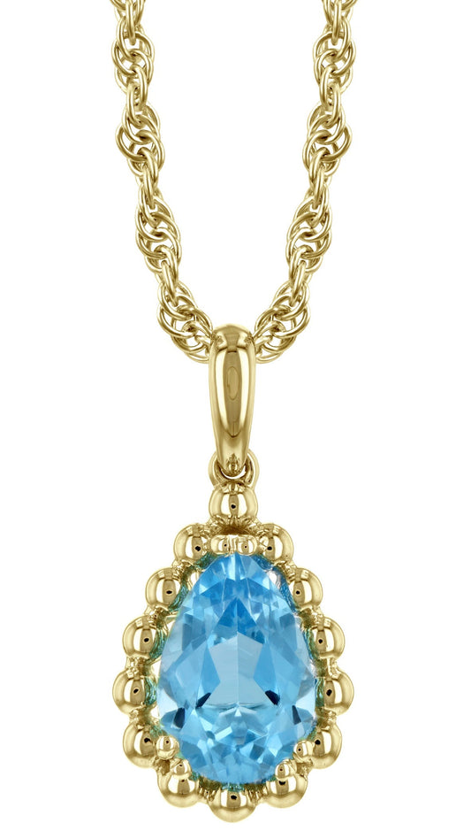 Blue Topaz Pendant (8055264313574)