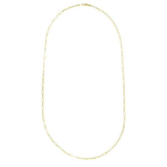 14K Alternating 2.8mm Paperclip Link Chain (8950796353766)
