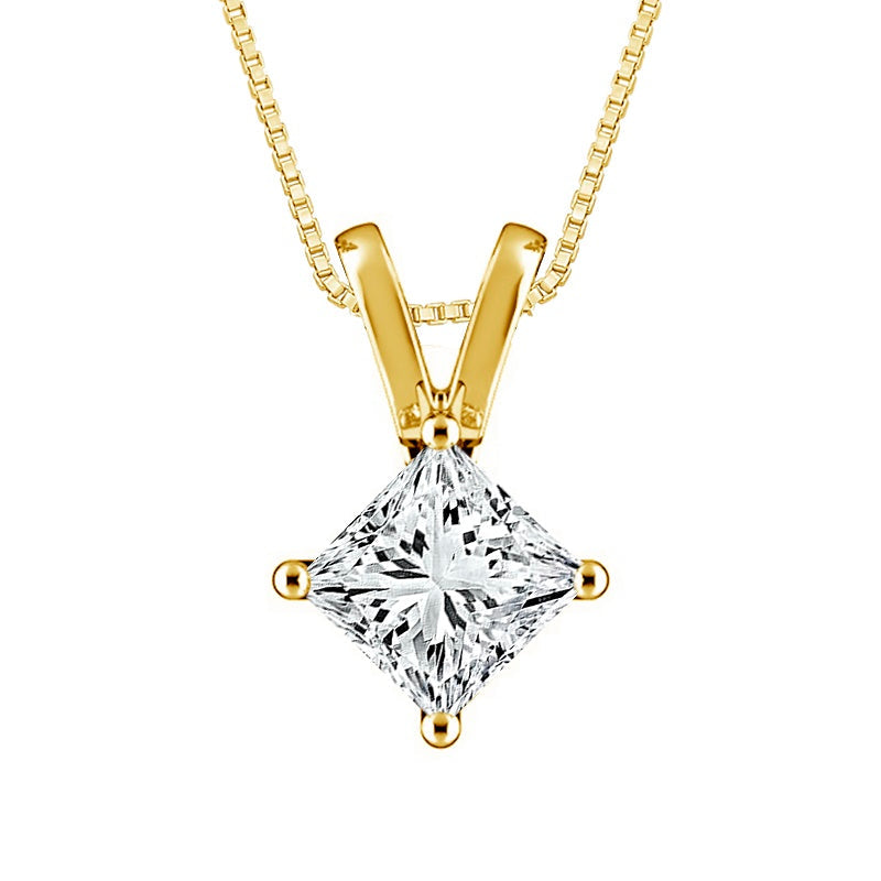 Diamond Solitaire Pendant 1 ct tw 14k White Gold (9038975369446)
