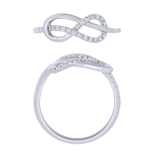 Sterling Silver 0.10Ctw Diamond Open Knot Ring (6738323898523)