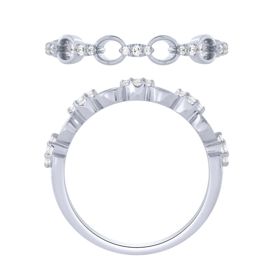 Sterling Silver 1/10Ctw Diamond Stckable Ring (6738324684955)