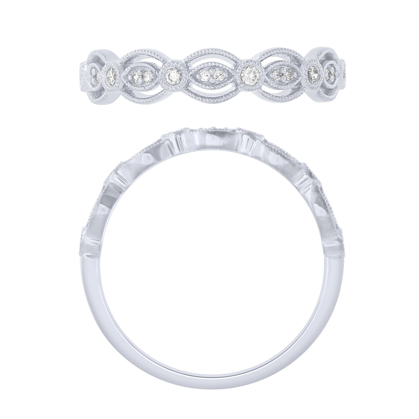 Sterling Silver 1/10Ctw Diamond Fashion Band (6738324881563)