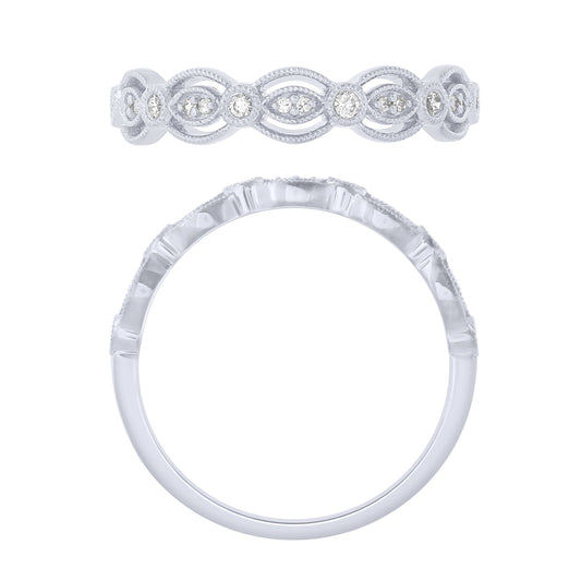 Sterling Silver 1/10Ctw Diamond Fashion Band (6738324881563)