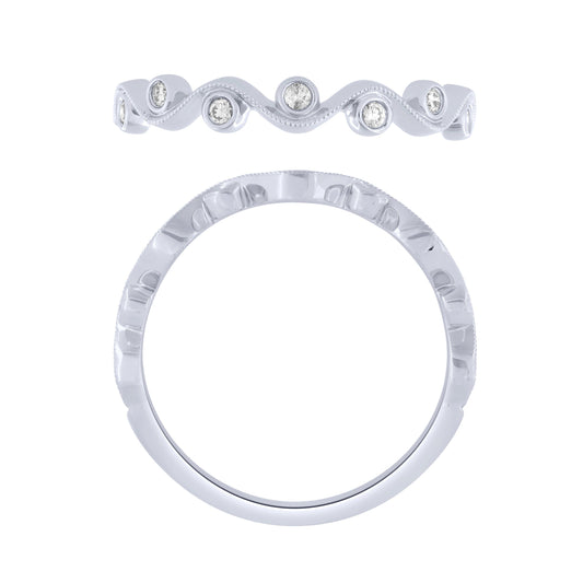 Sterling Silver 0.10Ctw Stackable Band (6738325176475)