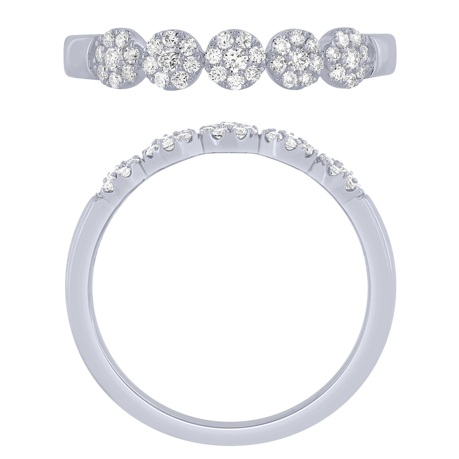 14K White Gold 1/4Ctw Diamond Halo Band (6738321801371)