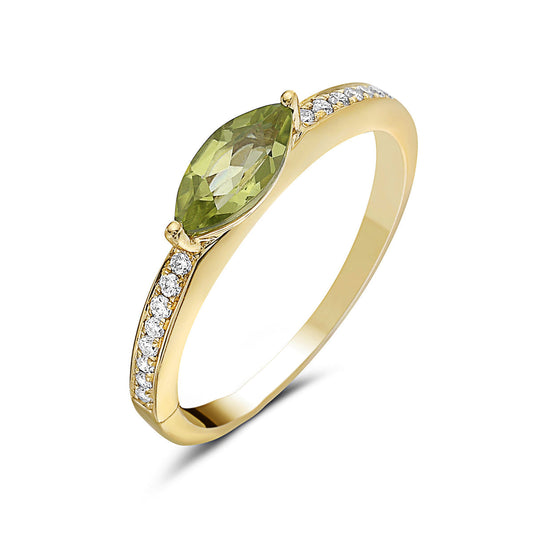 Peridot And Diamond Fashion Band (8073430499558)