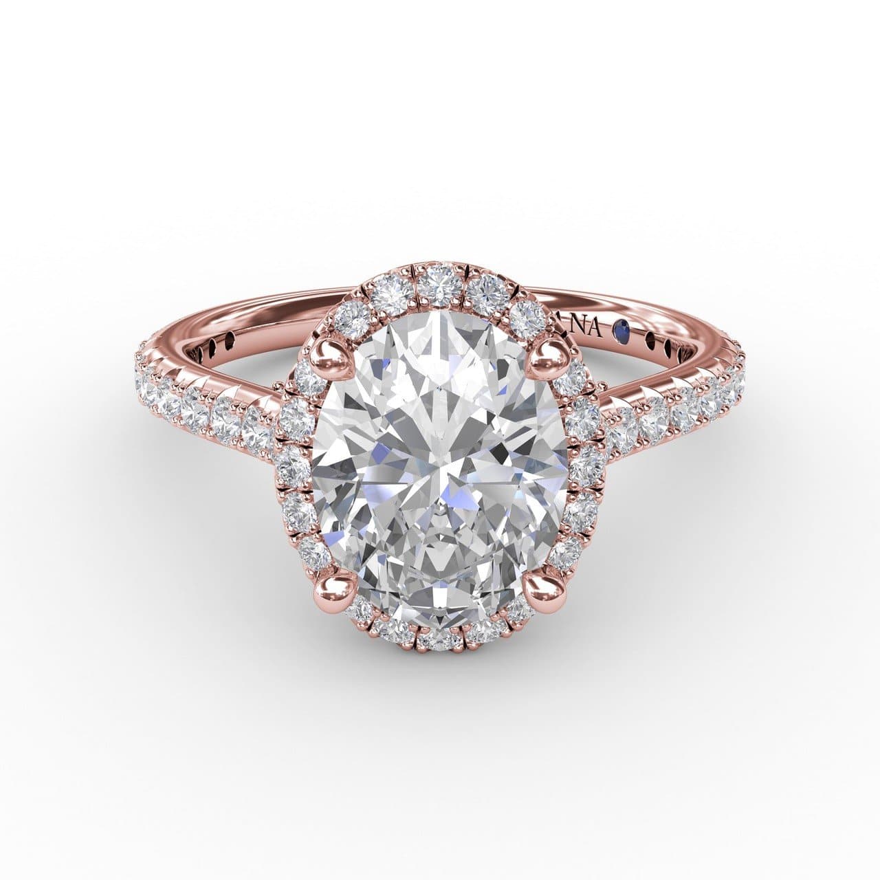 Oval Diamond Halo Engagement Ring With Diamond Band (5552789913755)
