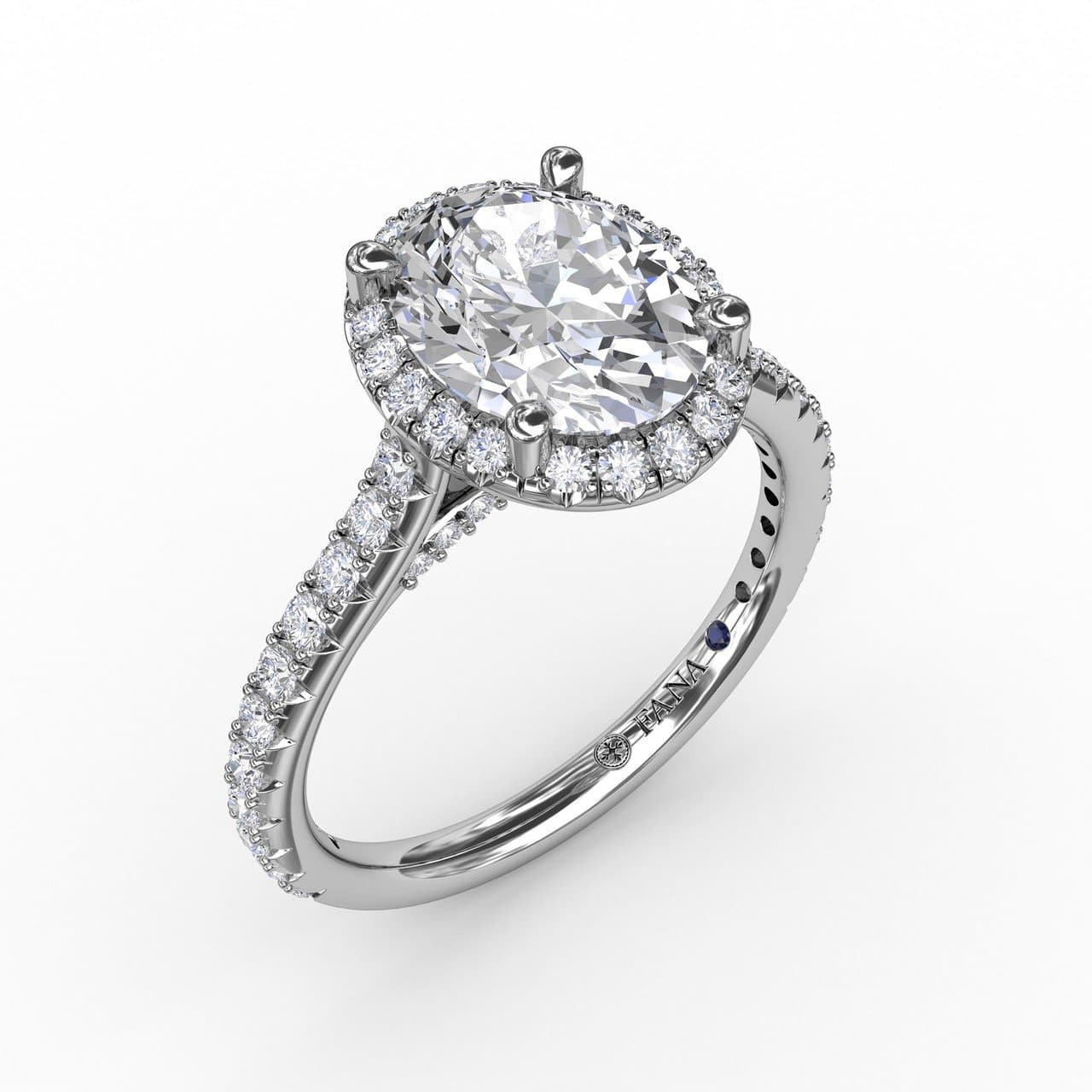 Oval Diamond Halo Engagement Ring With Diamond Band (5552781951131)