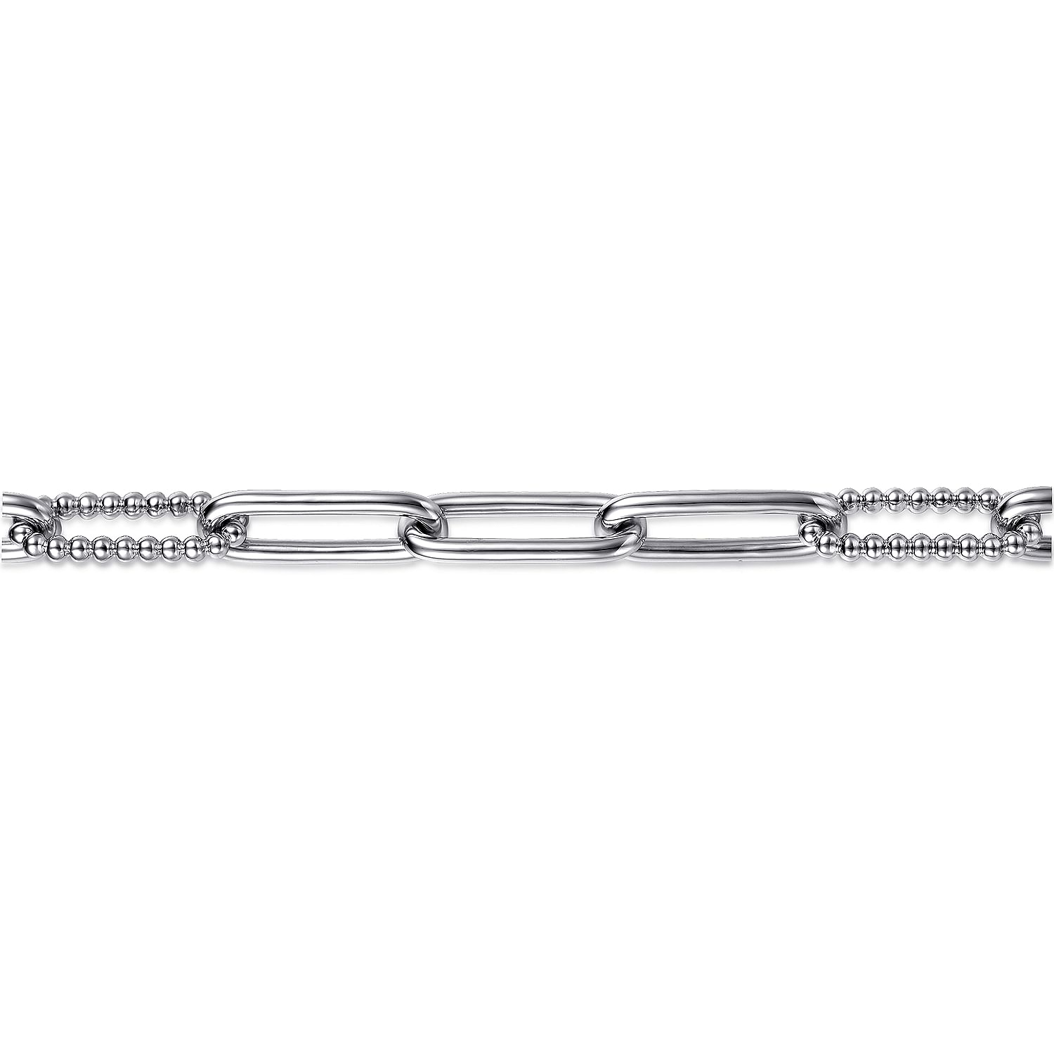 Gabriel & Co. Sterling Silver Bujukan Link Bracelet 7" (8931391373542)