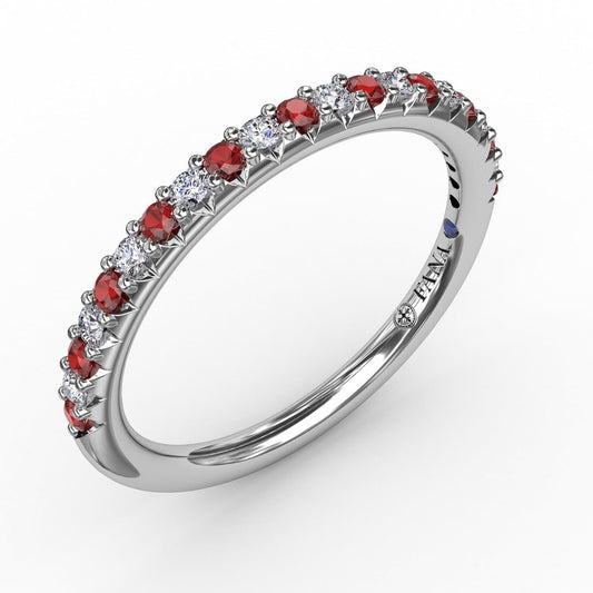 Delicate Ruby Shared Prong Anniversary Band (5551823683739)