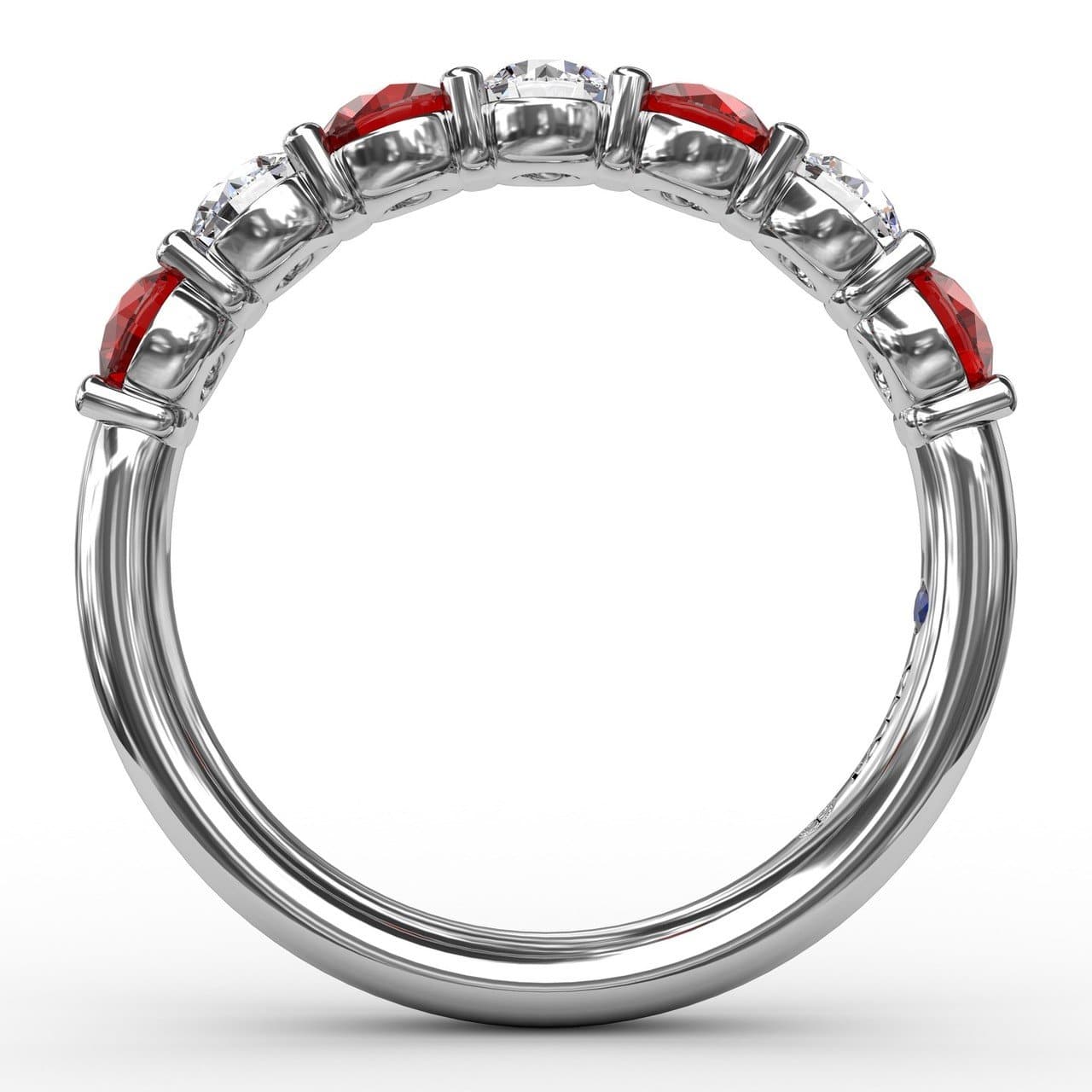 Ruby and Diamond Shared Prong Anniversary Band (5551824863387)