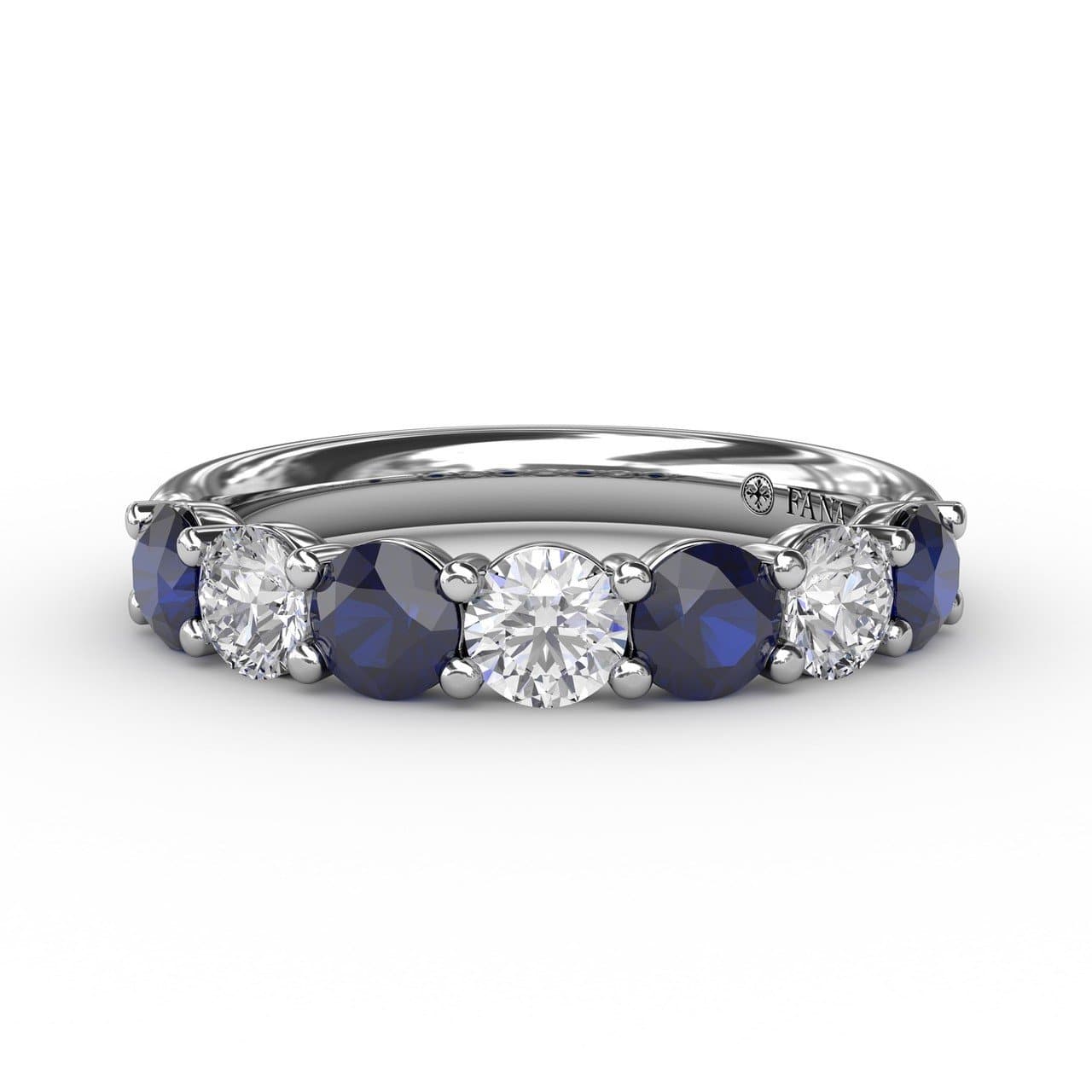 Sapphire and Diamond Shared Prong Anniversary Band (5551825092763)