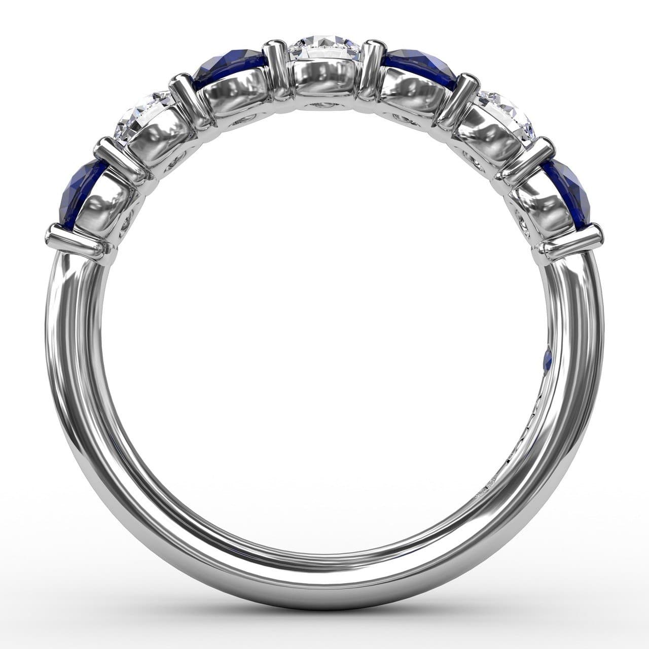 Sapphire and Diamond Shared Prong Anniversary Band (5551825092763)
