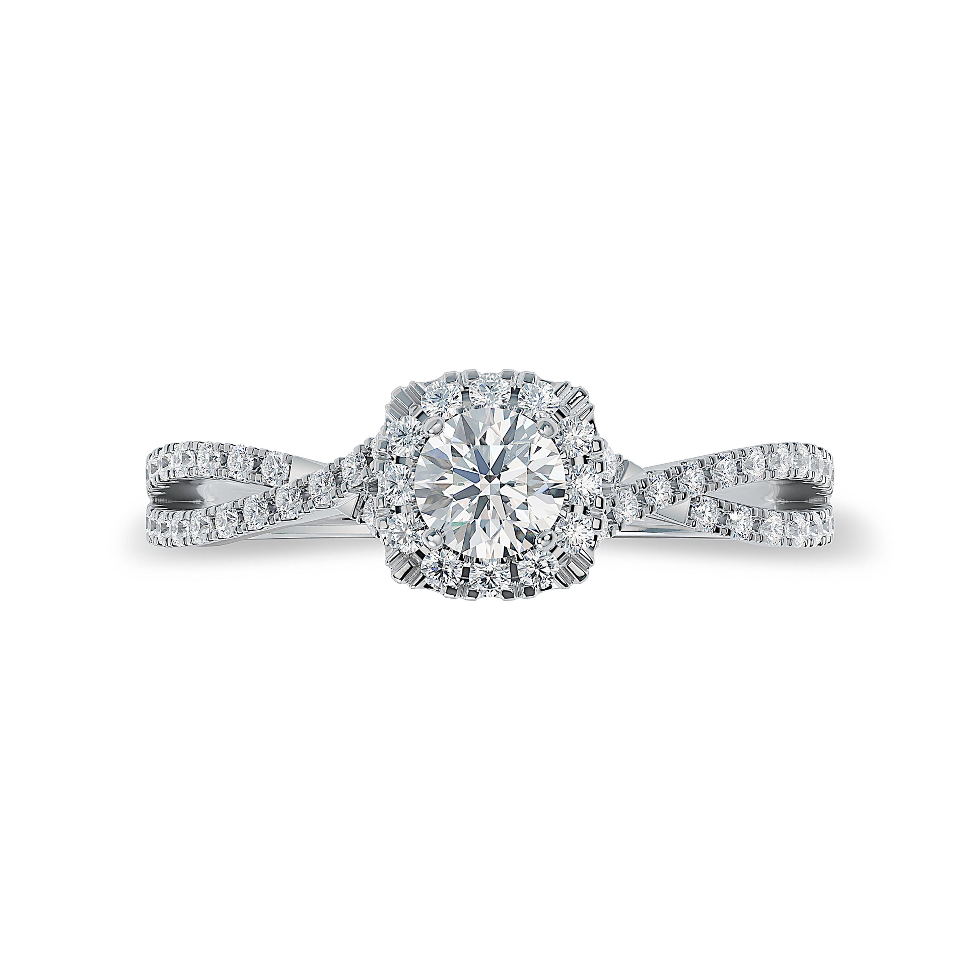 Lab Grown Diamond Halo Engagement Ring (8055182721254)