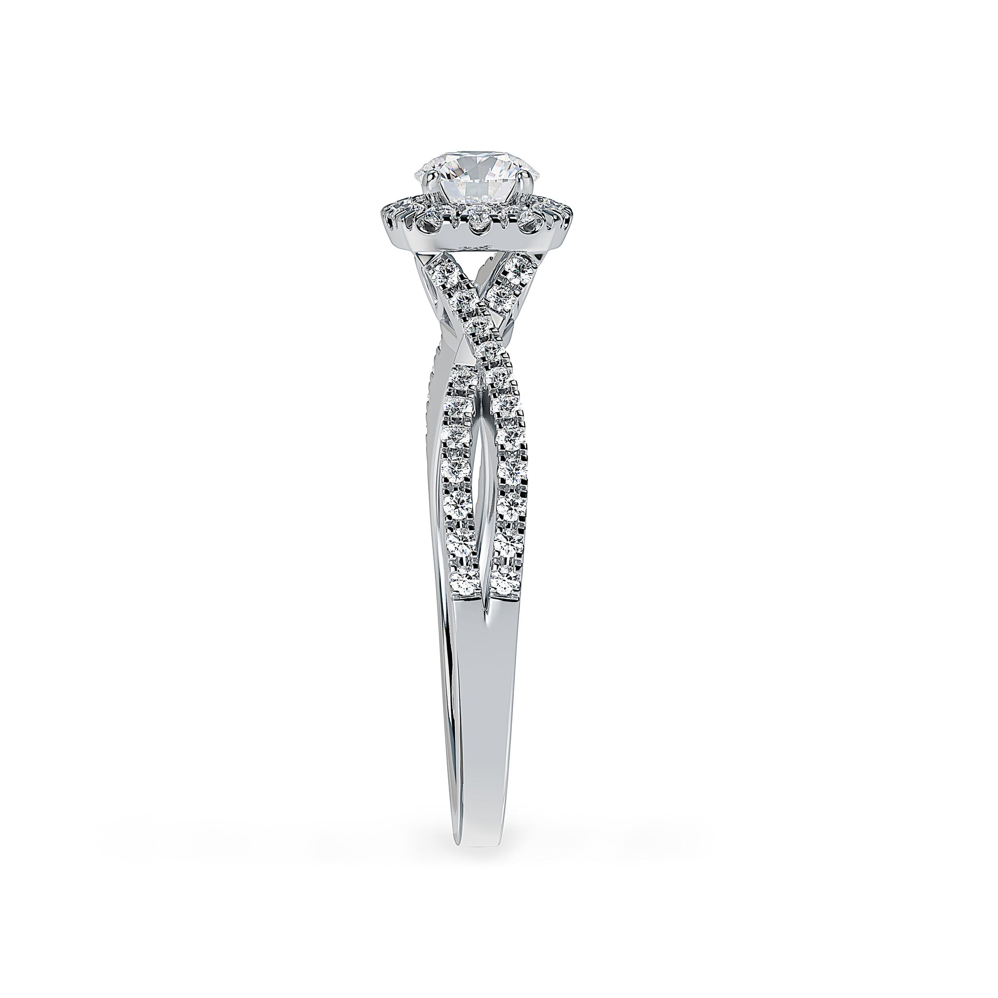 Lab Grown Diamond Halo Engagement Ring (8055182721254)