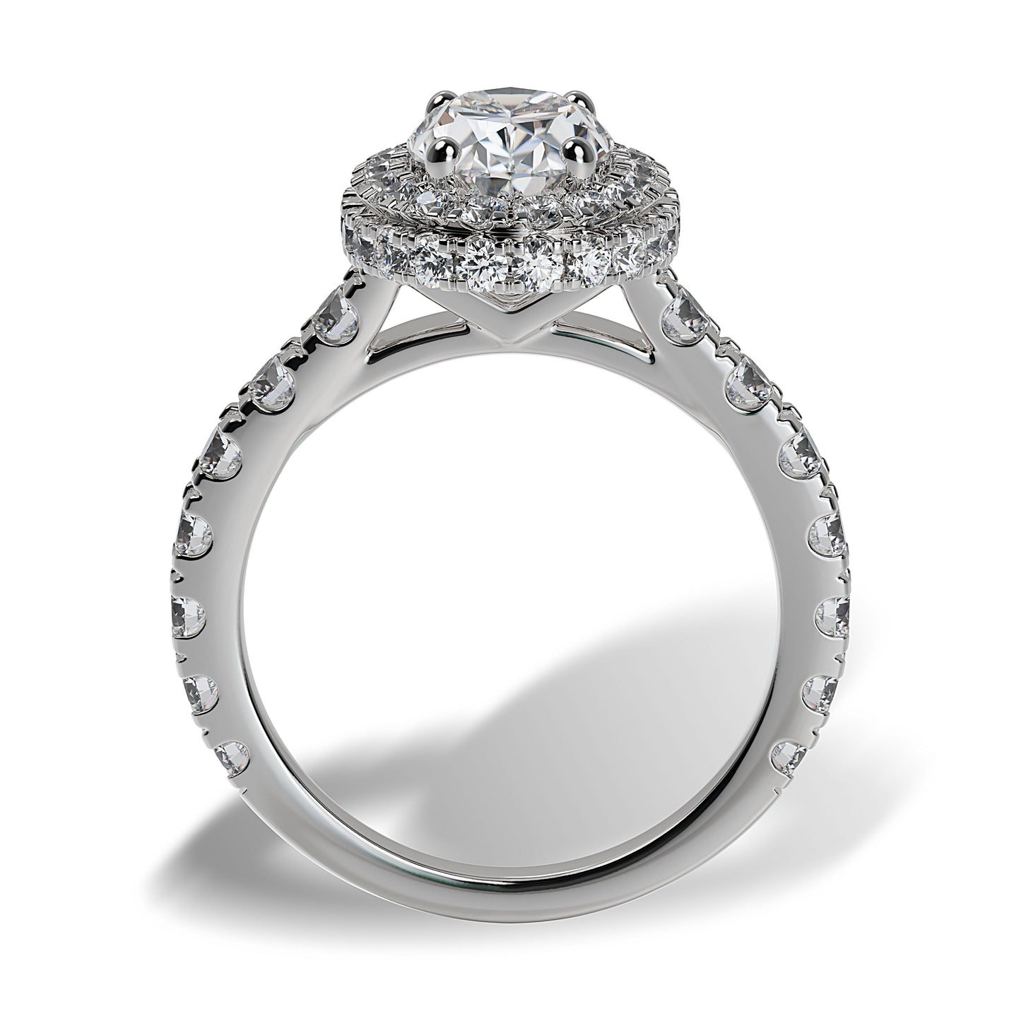 Lab Grown Diamond Halo Engagement Ring (8055182786790)