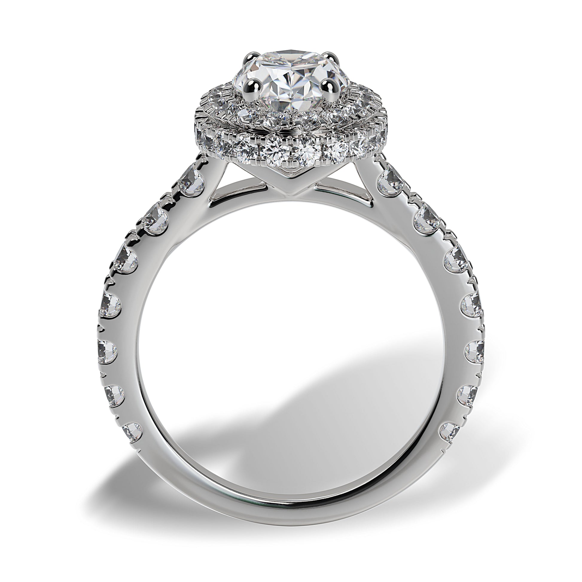 Lab Grown Diamond Halo Engagement Ring (8055182786790)