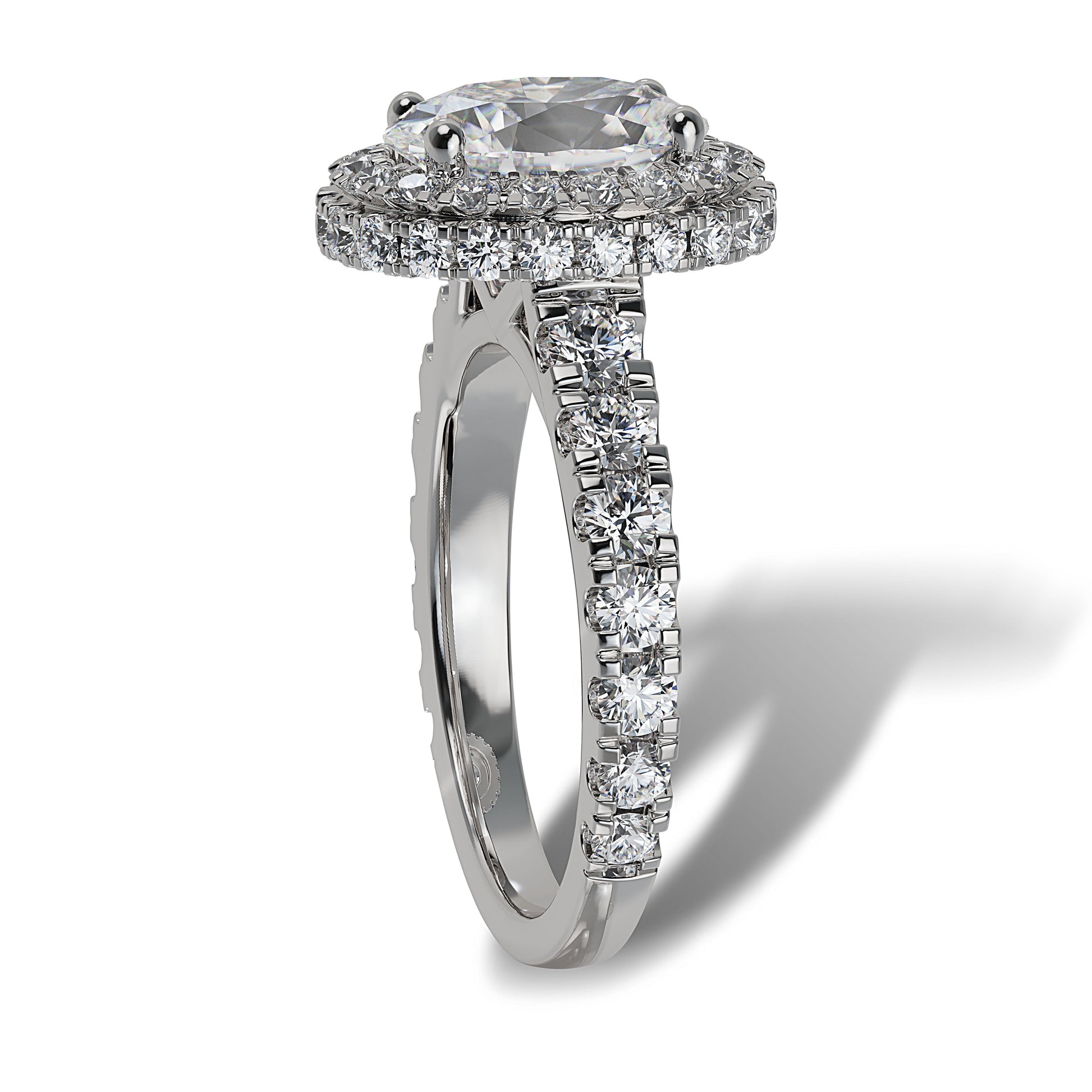 Lab Grown Diamond Halo Engagement Ring (8055182786790)