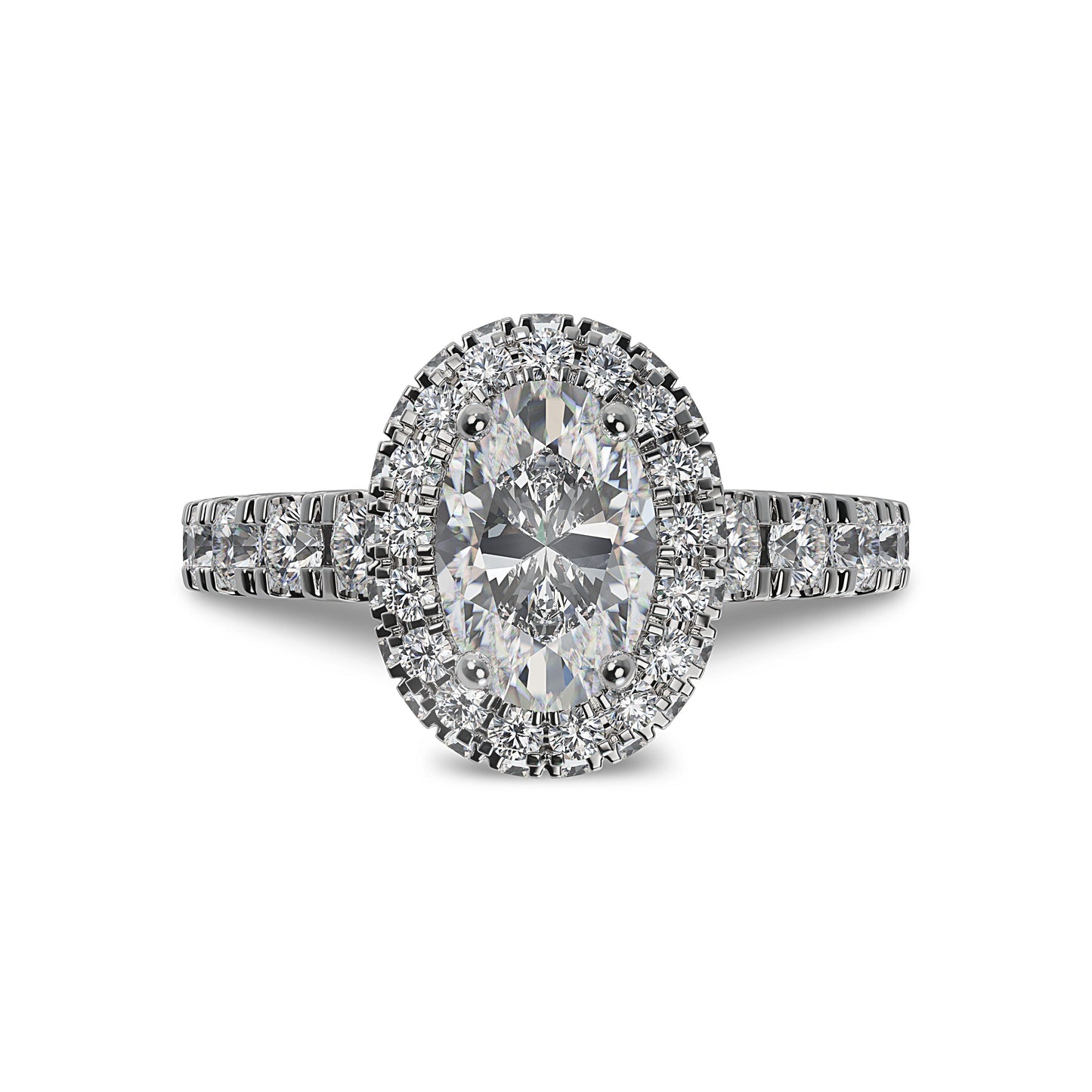 Lab Grown Diamond Halo Engagement Ring (8055182786790)