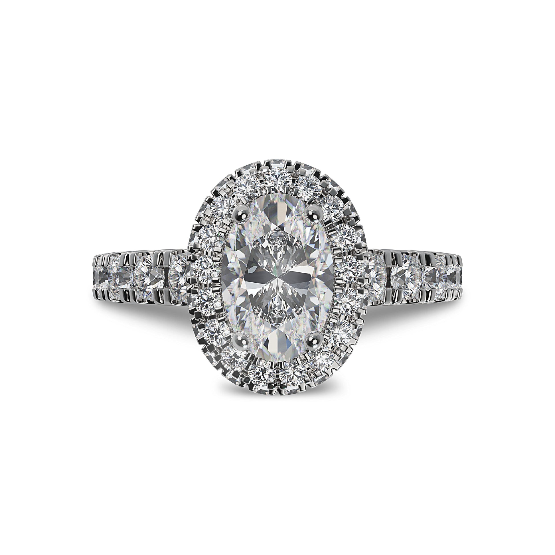 Lab Grown Diamond Halo Engagement Ring (8055182786790)