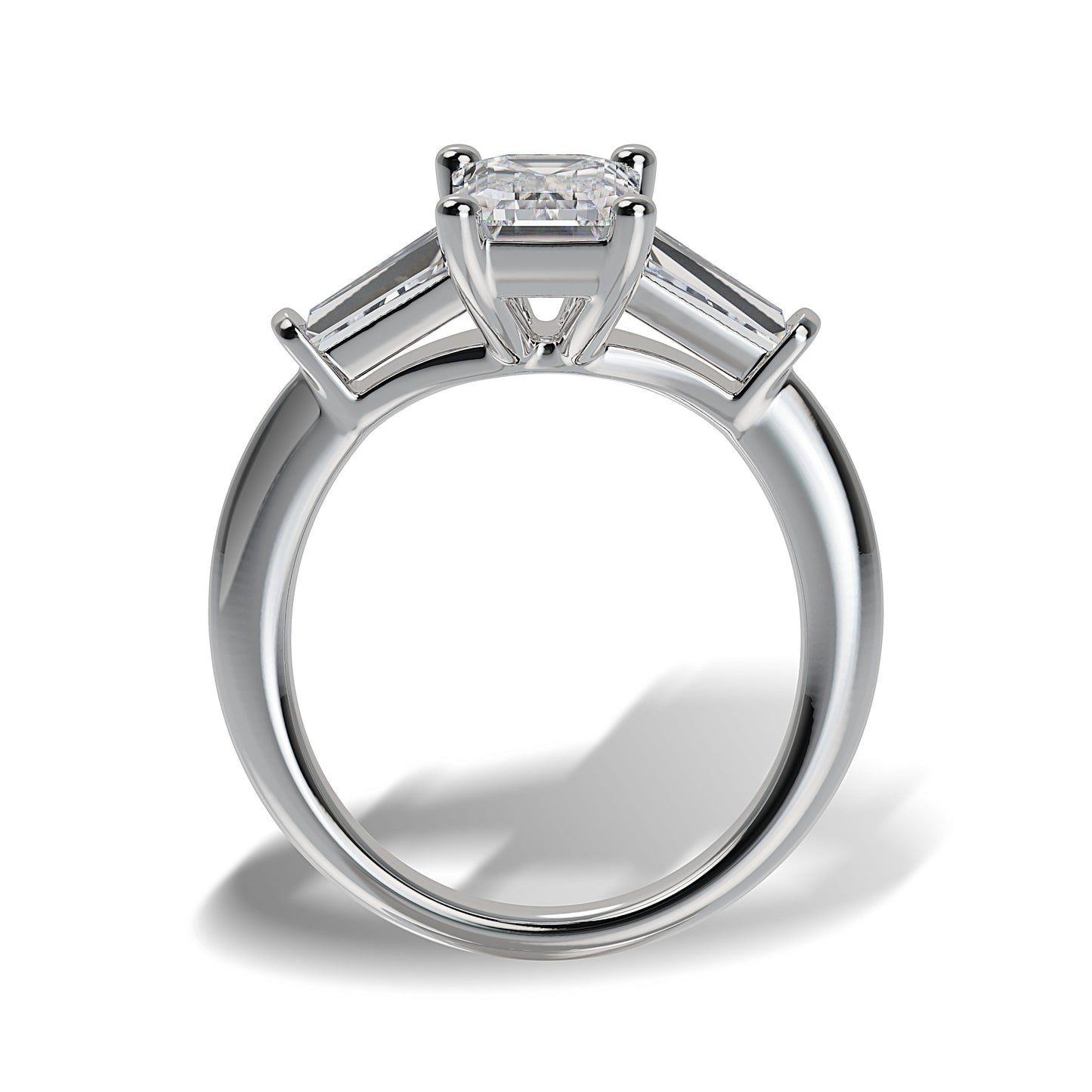 Lab Grown Diamond Three Stone Engagement Ring (8055182819558)