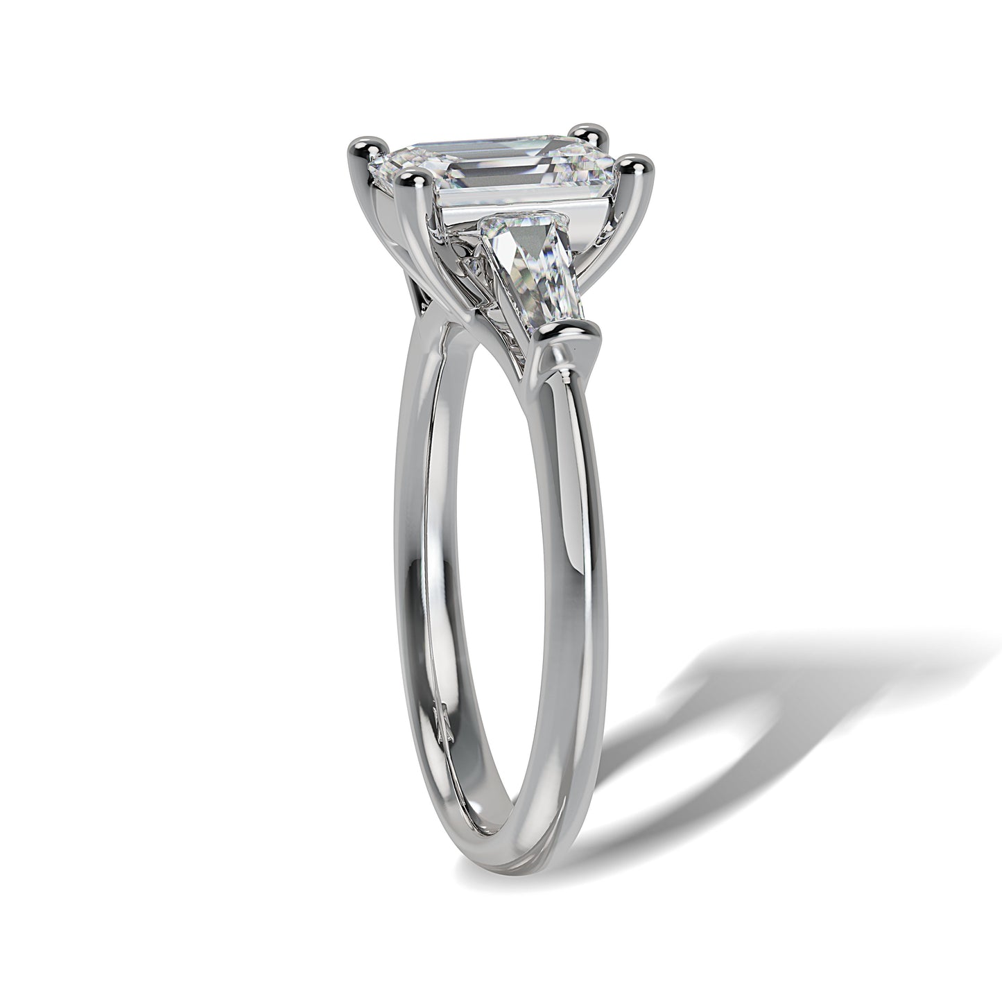 Lab Grown Diamond Three Stone Engagement Ring (8055182819558)
