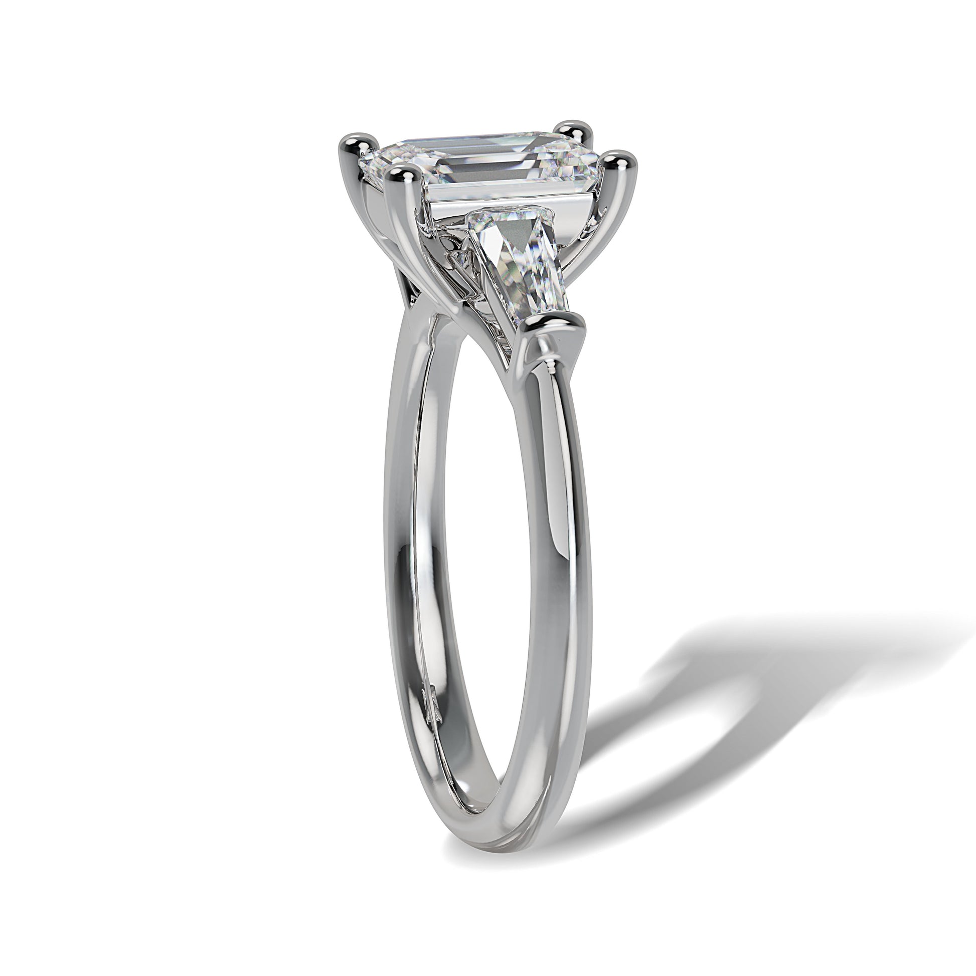 Lab Grown Diamond Three Stone Engagement Ring (8055182819558)